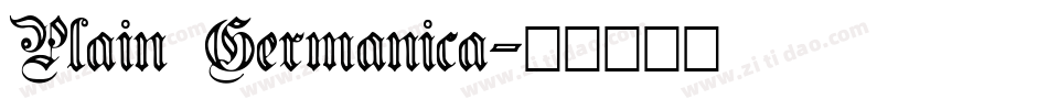 Plain Germanica字体转换